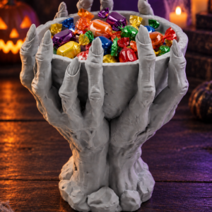 Miska na cukierki Kościste Dłonie Halloween dekoracja 🦴